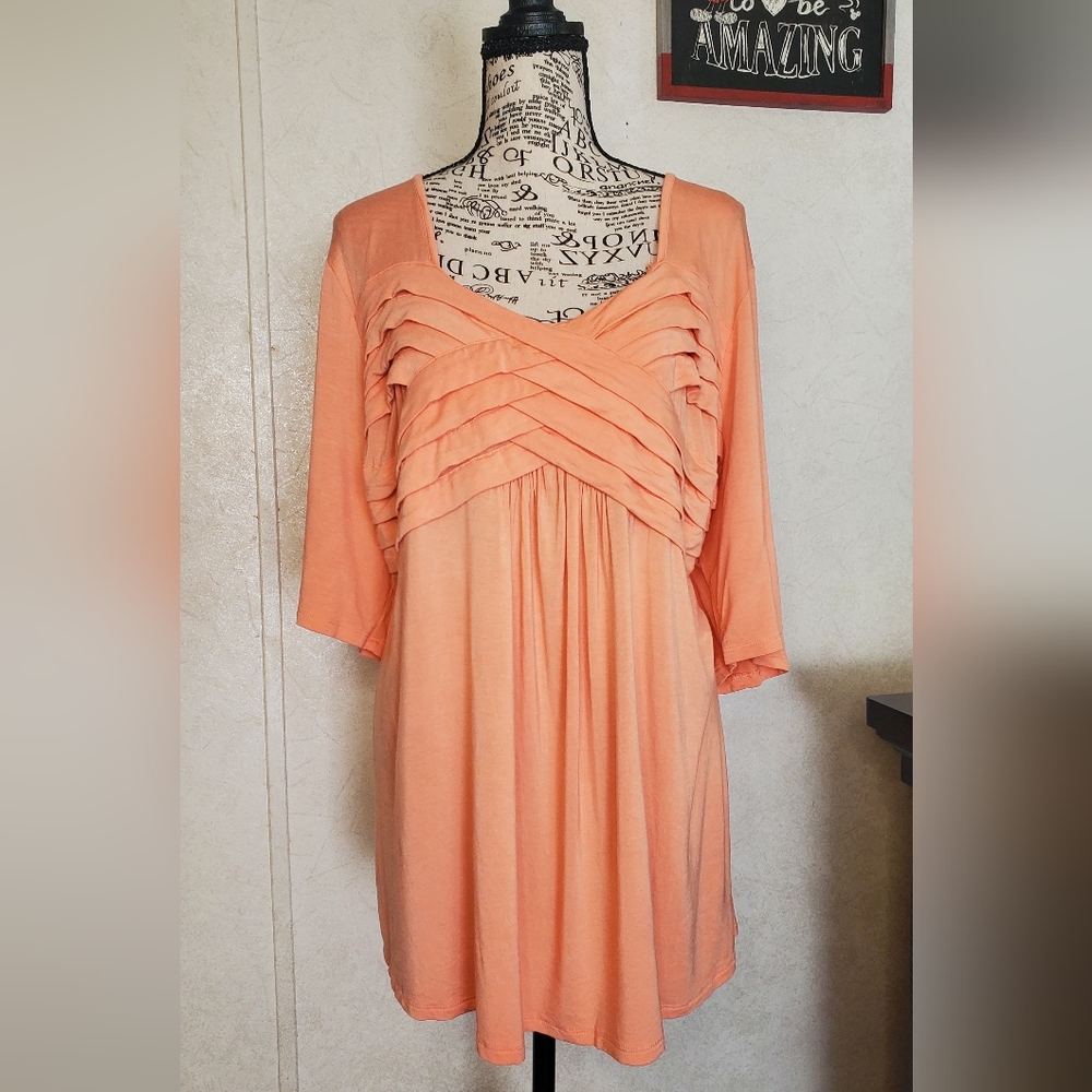 Jessica London Coral Tunic with 3/4 Sleeves Size:22/24